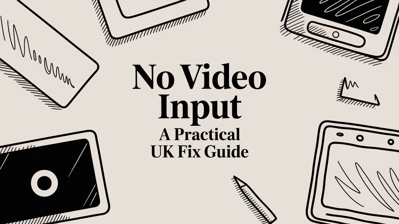 No Video Input A Practical UK Fix Guide