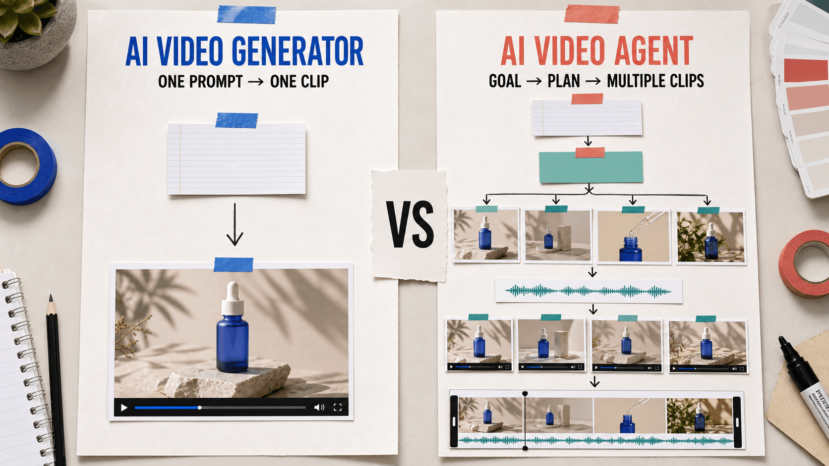 AI Video Agent vs AI Video Generator: What's the Difference in 2026?