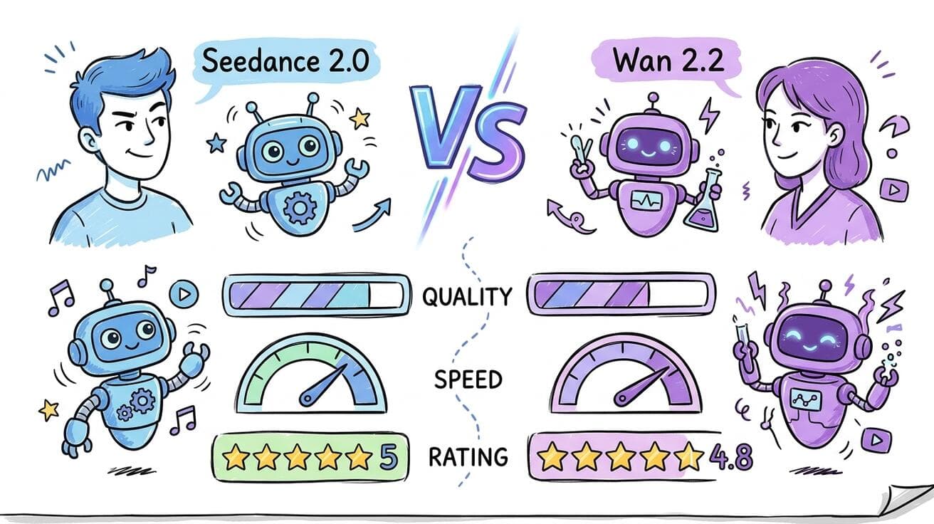 Seedance 2.0 vs Wan 2.2 : Quel modèle vidéo IA gagne en 2026 ?