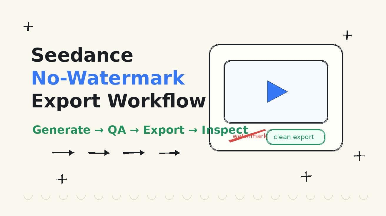 Seedance No-Watermark Video Generator 2026: бесплатный рабочий процесс экспорта