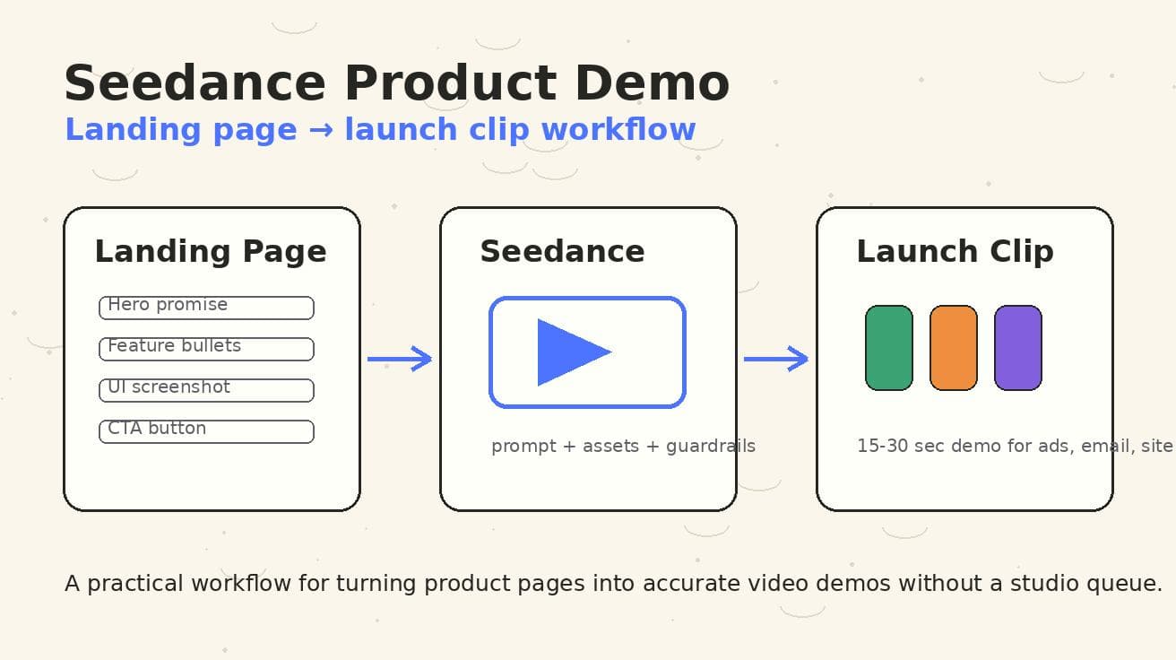 Seedance Product Demo Video Generator 2026: Landing Page to Launch Clip Workflow