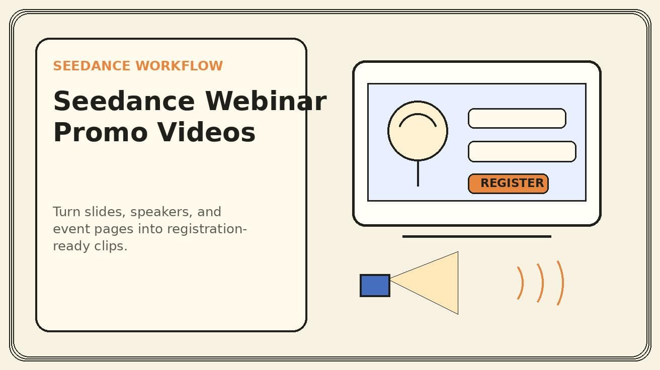 Seedance Webinar Promo Videos 2026: Turn Event Pages and Slides into Registration Clips